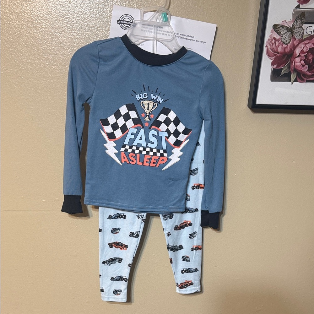 Kidgets Blue Race Car Pajama Set